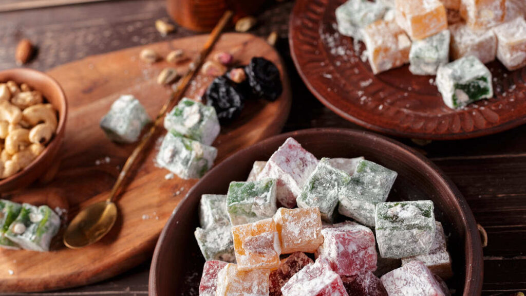 Tureckie galaretki lokum Turkish delight